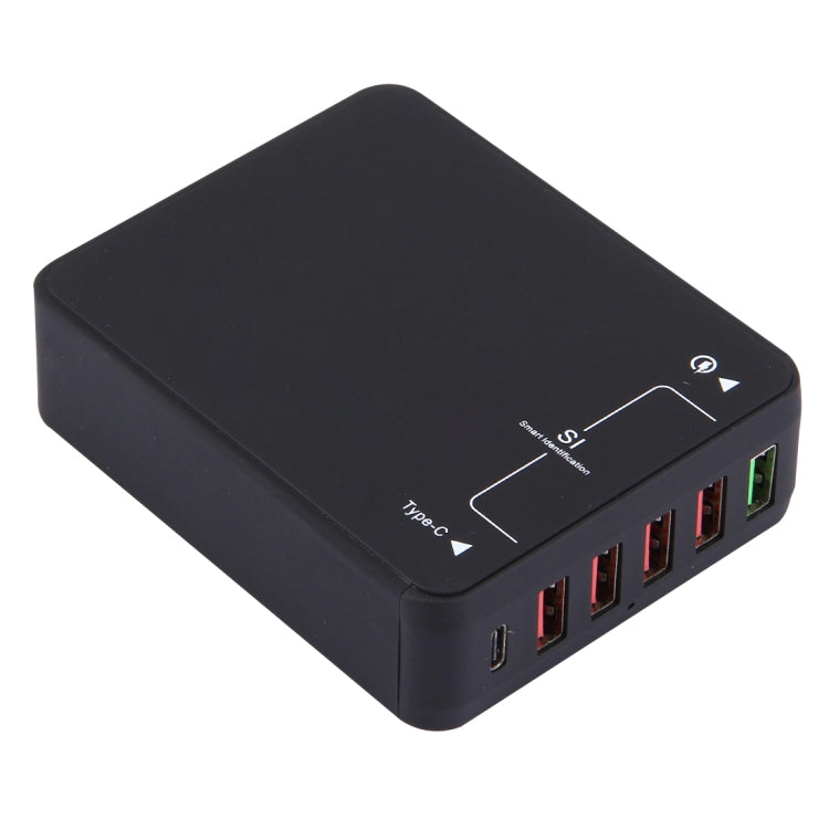 Q8118 1 Sạc Nhanh 3.0 + 4 Cổng USB Nhận Diện Thông Minh + 1 USB-C / Type-C 3.1 Bộ Sạc USB Bàn
