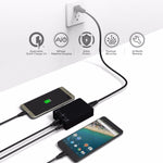 Q8118 1 Sạc Nhanh 3.0 + 4 Cổng USB Nhận Diện Thông Minh + 1 USB-C / Type-C 3.1 Bộ Sạc USB Bàn