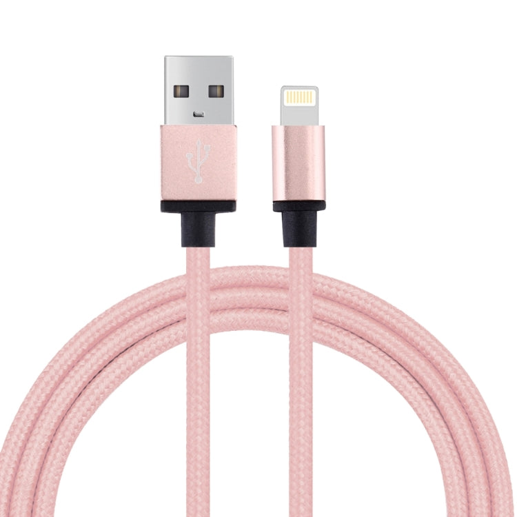 Cáp Dữ Liệu / Sạc 1m Đầu Kim Loại Dệt Kiểu 58 Sợi 8 Pin sang USB 2.0
