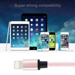 Cáp Dữ Liệu / Sạc 1m Đầu Kim Loại Dệt Kiểu 58 Sợi 8 Pin sang USB 2.0