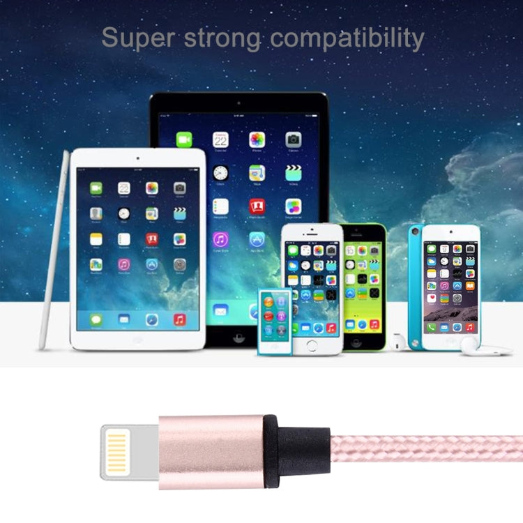 Cáp Dữ Liệu / Sạc 1m Đầu Kim Loại Dệt Kiểu 58 Sợi 8 Pin sang USB 2.0