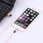 Cáp Dữ Liệu / Sạc 1m Đầu Kim Loại Dệt Kiểu 58 Sợi 8 Pin sang USB 2.0