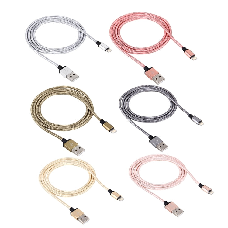 Cáp Dữ Liệu / Sạc 1m Đầu Kim Loại Dệt Kiểu 58 Sợi 8 Pin sang USB 2.0