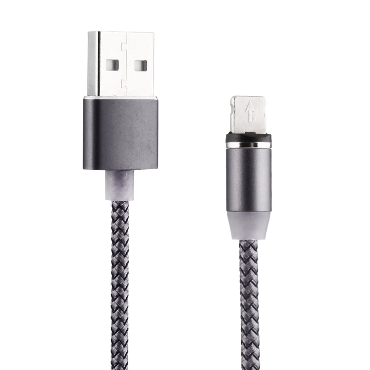 Cáp sạc từ tính xoay 360 độ 8 Pin ra USB 2.0 kiểu dệt có đèn LED báo hiệu, chiều dài cáp: 1m