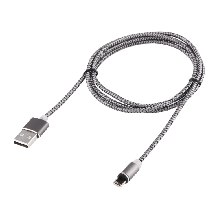Cáp sạc từ tính xoay 360 độ 8 Pin ra USB 2.0 kiểu dệt có đèn LED báo hiệu, chiều dài cáp: 1m