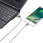Cáp sạc từ tính xoay 360 độ 8 Pin ra USB 2.0 kiểu dệt có đèn LED báo hiệu, chiều dài cáp: 1m