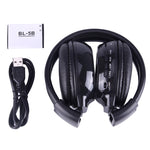 BS-N65 Tai nghe không dây stereo HiFi gập băng đô với màn hình LCD & khe cắm thẻ TF & đèn báo LED & chức năng FM, BS-N65