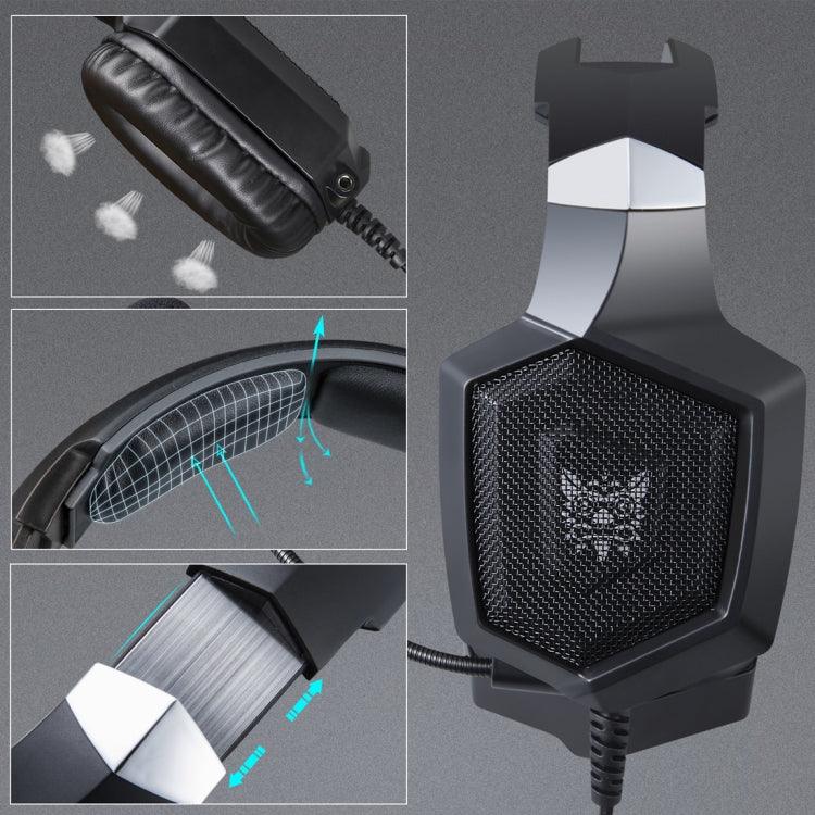 Tai nghe chơi game ONIKUMA K8 chụp tai, âm bass stereo vòm có micro & đèn LED