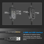 Tai nghe chơi game ONIKUMA K8 chụp tai, âm bass stereo vòm có micro & đèn LED