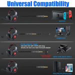 Tai nghe chơi game ONIKUMA K8 chụp tai, âm bass stereo vòm có micro & đèn LED