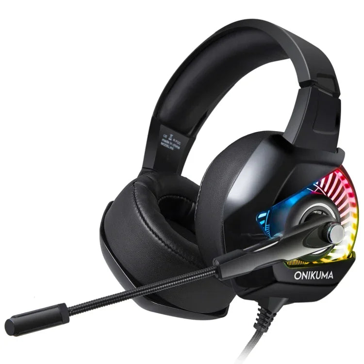 Tai nghe chơi game ONIKUMA K6 chụp tai, âm bass stereo vòm có micro & đèn RGB