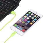Cáp đồng bộ dữ liệu 1m kiểu hộp quà cuộn tròn 8 chân sang USB có đèn báo cho iPhone, iPad