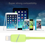Cáp đồng bộ dữ liệu 1m kiểu hộp quà cuộn tròn 8 chân sang USB có đèn báo cho iPhone, iPad