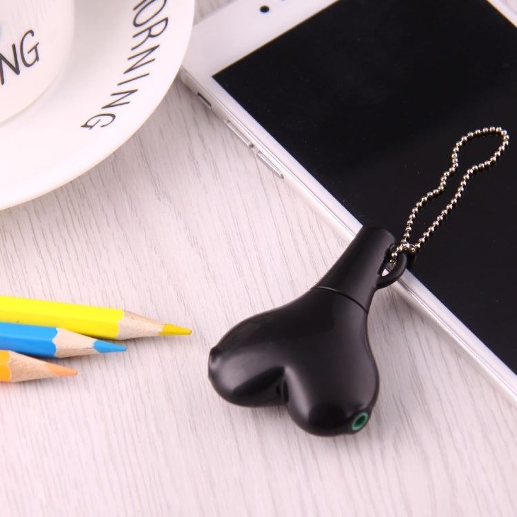 Cáp chia âm thanh hình trái tim đa chức năng 1 đầu đực sang 2 đầu cái 3.5mm kèm móc khóa cho iPhone, iPad, iPod, Samsung, Xiaomi, HTC và các sản phẩm điện tử kỹ thuật số giao diện âm thanh 3.5mm