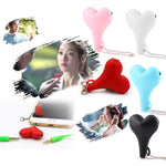 Cáp chia âm thanh hình trái tim đa chức năng 1 đầu đực sang 2 đầu cái 3.5mm kèm móc khóa cho iPhone, iPad, iPod, Samsung, Xiaomi, HTC và các sản phẩm điện tử kỹ thuật số giao diện âm thanh 3.5mm