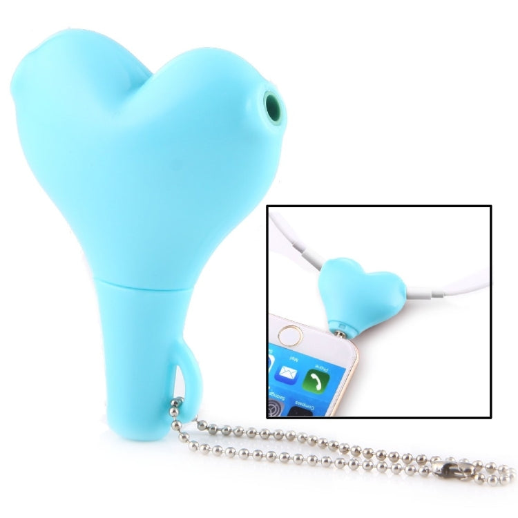 Cáp chia âm thanh hình trái tim đa chức năng 1 đầu đực sang 2 đầu cái 3.5mm kèm móc khóa cho iPhone, iPad, iPod, Samsung, Xiaomi, HTC và các sản phẩm điện tử kỹ thuật số giao diện âm thanh 3.5mm