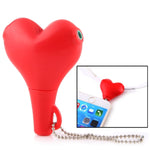 Cáp chia âm thanh hình trái tim đa chức năng 1 đầu đực sang 2 đầu cái 3.5mm kèm móc khóa cho iPhone, iPad, iPod, Samsung, Xiaomi, HTC và các sản phẩm điện tử kỹ thuật số giao diện âm thanh 3.5mm
