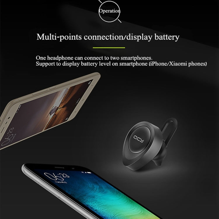 QCY J11 Tai nghe Bluetooth không dây đa năng 4.1 có mic cho điện thoại thông minh hoặc các thiết bị Bluetooth khác, Khoảng cách Bluetooth hiệu quả: 10M