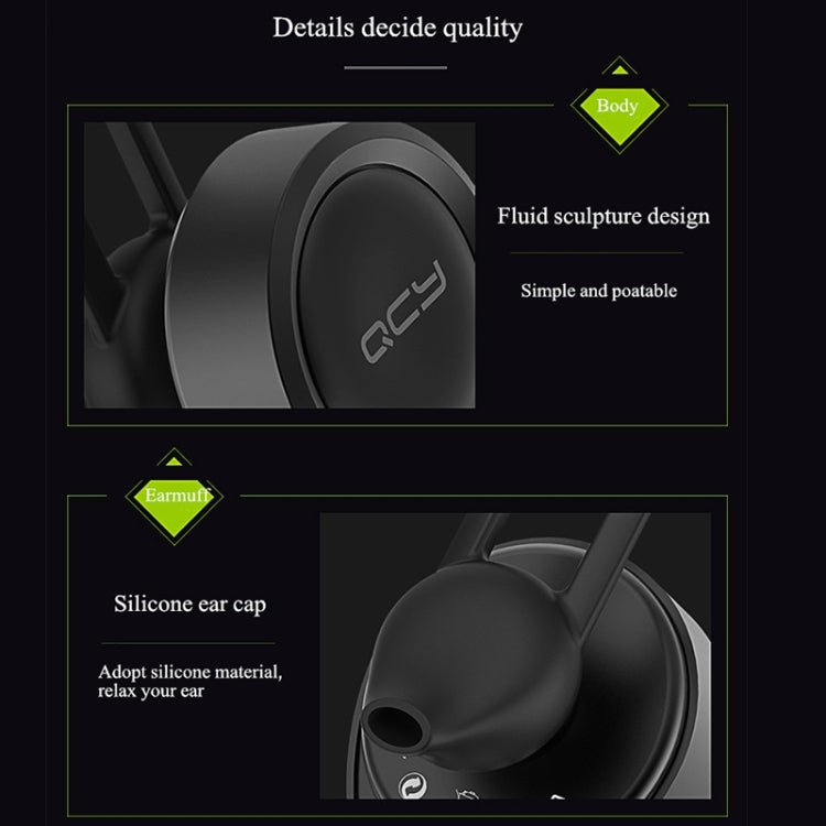 QCY J11 Tai nghe Bluetooth không dây đa năng 4.1 có mic cho điện thoại thông minh hoặc các thiết bị Bluetooth khác, Khoảng cách Bluetooth hiệu quả: 10M