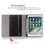 Bàn phím Bluetooth tháo rời + Bao da máy tính bảng gập ngang có giá đỡ & ngăn đựng bút cho iPad Pro 9.7 inch, iPad Air, iPad Air 2, iPad 9.7 inch (2017), iPad 9.7 inch (2018), A07B Xanh dương, A07B Vàng hồng, A07B Đen, A07B Vàng