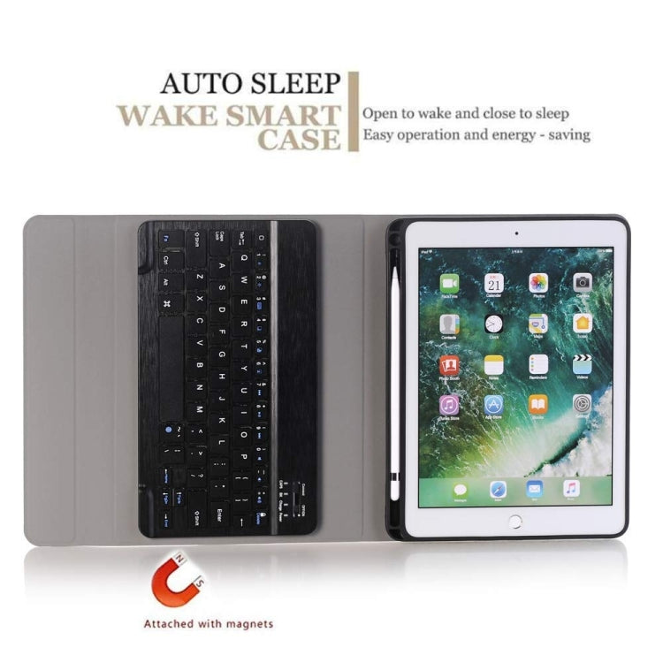 Bàn phím Bluetooth tháo rời + Bao da máy tính bảng gập ngang có giá đỡ & ngăn đựng bút cho iPad Pro 9.7 inch, iPad Air, iPad Air 2, iPad 9.7 inch (2017), iPad 9.7 inch (2018), A07B Xanh dương, A07B Vàng hồng, A07B Đen, A07B Vàng