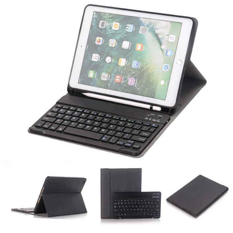 Bàn phím Bluetooth tháo rời + Bao da máy tính bảng gập ngang có giá đỡ & ngăn đựng bút cho iPad Pro 9.7 inch, iPad Air, iPad Air 2, iPad 9.7 inch (2017), iPad 9.7 inch (2018), A07B Xanh dương, A07B Vàng hồng, A07B Đen, A07B Vàng