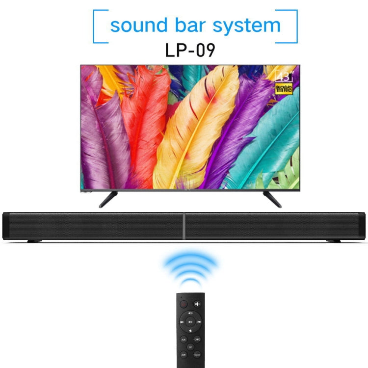 Loa thanh LP-09 (CE0148) dàn âm thanh rạp hát tại nhà Bluetooth không dây với điều khiển từ xa, CE0148 màu đen