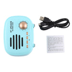 Loa Bluetooth mini retro Q108, hỗ trợ rảnh tay / thẻ TF / ổ đĩa U / FM
