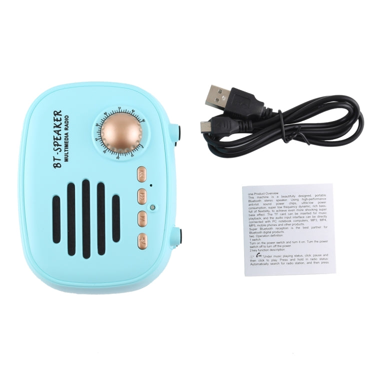 Loa Bluetooth mini retro Q108, hỗ trợ rảnh tay / thẻ TF / ổ đĩa U / FM