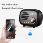Loa Bluetooth mini retro Q108, hỗ trợ rảnh tay / thẻ TF / ổ đĩa U / FM