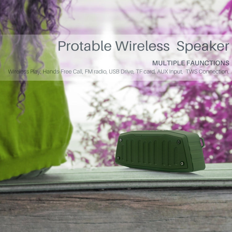 Loa Bluetooth di động ngoài trời NewRixing NR-4019 có chức năng gọi rảnh tay, Hỗ trợ thẻ TF & USB & FM & AUX