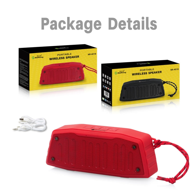 Loa Bluetooth di động ngoài trời NewRixing NR-4019 có chức năng gọi rảnh tay, Hỗ trợ thẻ TF & USB & FM & AUX
