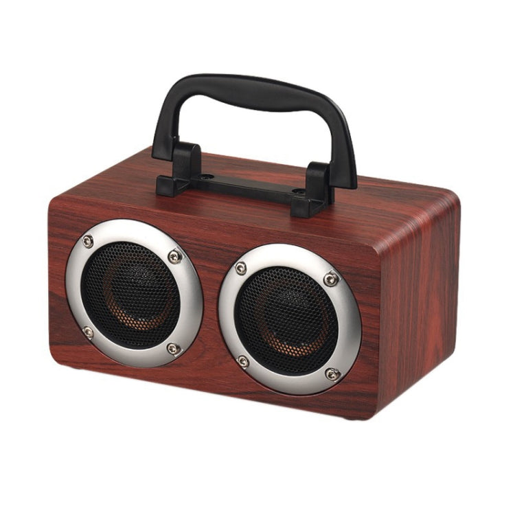 Loa Bluetooth stereo hai loa bằng gỗ di động W5B với giá đỡ điện thoại, hỗ trợ thẻ TF / AUX