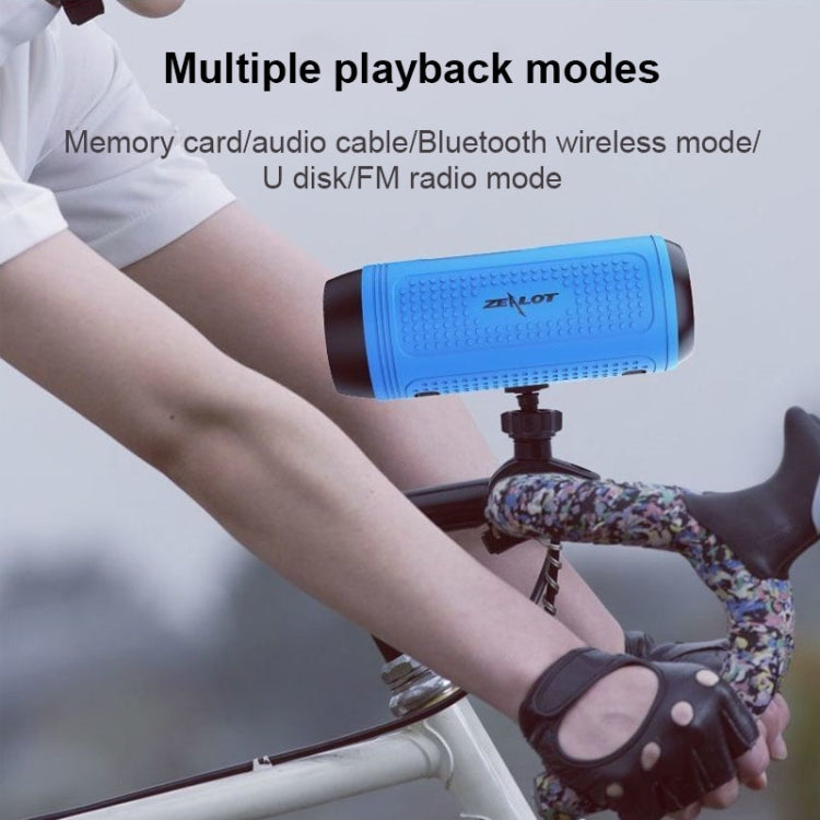 Loa Bluetooth không dây đa chức năng ZEALOT A1 Bass, tích hợp micro, hỗ trợ gọi Bluetooth & AUX & thẻ TF & đèn LED