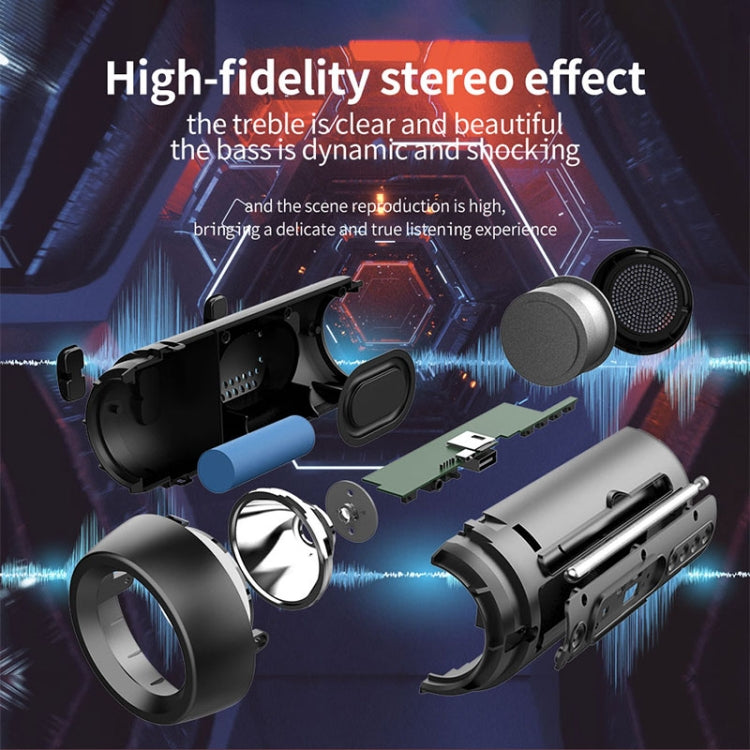 Loa Bluetooth không dây đa chức năng ZEALOT A1 Bass, tích hợp micro, hỗ trợ gọi Bluetooth & AUX & thẻ TF & đèn LED