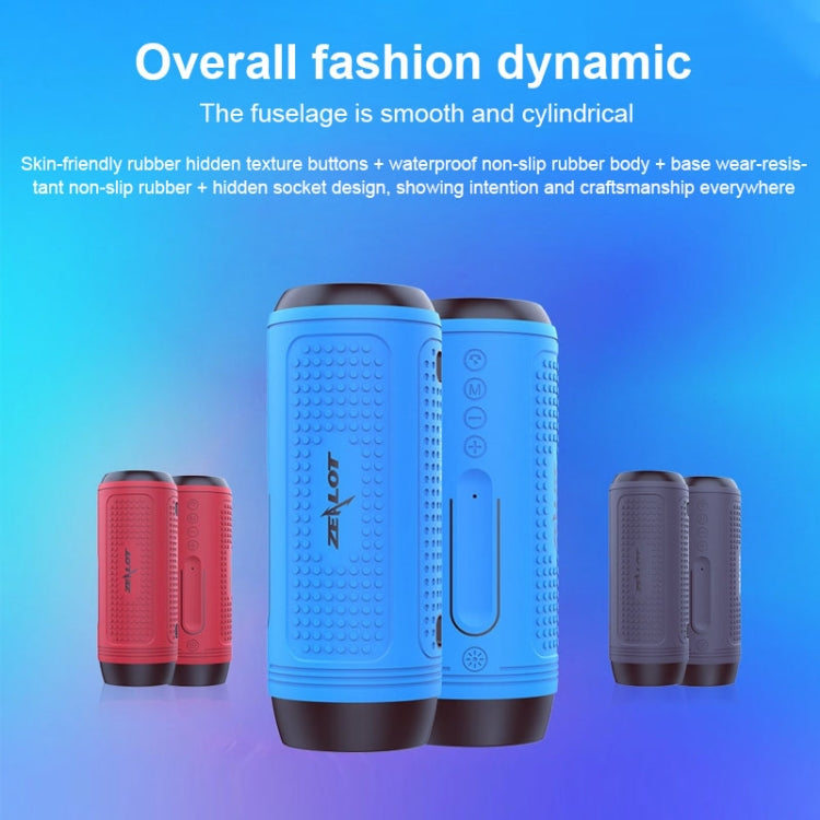 Loa Bluetooth không dây đa chức năng ZEALOT A1 Bass, tích hợp micro, hỗ trợ gọi Bluetooth & AUX & thẻ TF & đèn LED
