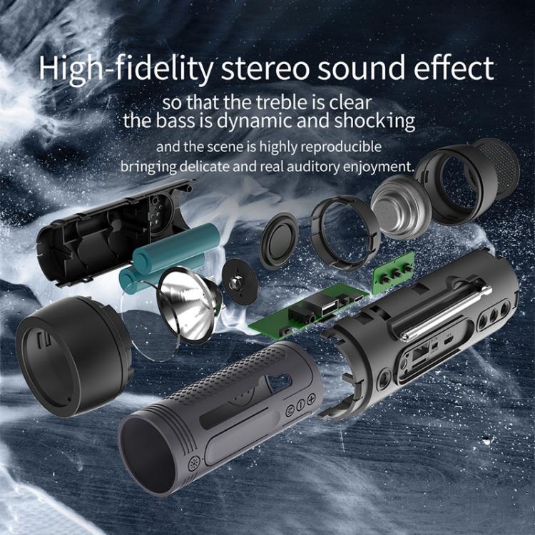 Loa Bluetooth không dây đa chức năng ZEALOT A2 Bass, tích hợp micro, hỗ trợ gọi Bluetooth & AUX & thẻ TF & đèn LED