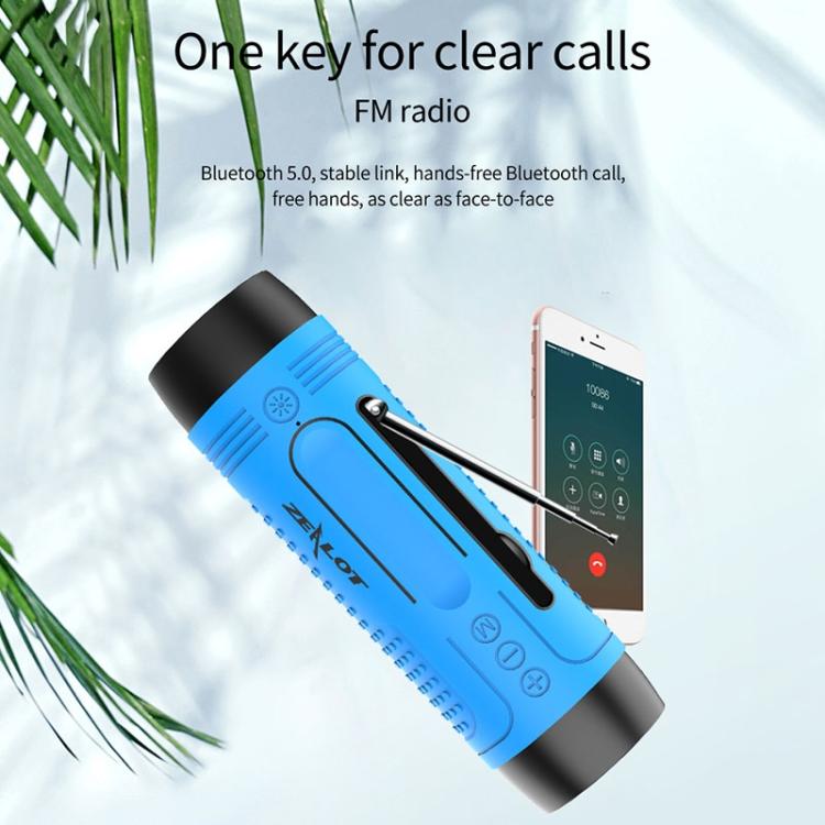 Loa Bluetooth không dây đa chức năng ZEALOT A2 Bass, tích hợp micro, hỗ trợ gọi Bluetooth & AUX & thẻ TF & đèn LED
