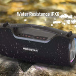 Loa Bluetooth di động ngoài trời HOPESTAR A6X TWS với đèn nhạc nhiều màu, hỗ trợ sạc dự phòng & gọi rảnh tay & ổ đĩa U & thẻ TF & AUX 3.5mm, A6X Đen, A6X Xanh lá