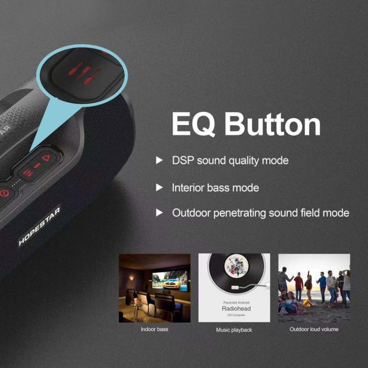 Loa Bluetooth di động ngoài trời HOPESTAR A6X TWS với đèn nhạc nhiều màu, hỗ trợ sạc dự phòng & gọi rảnh tay & ổ đĩa U & thẻ TF & AUX 3.5mm, A6X Đen, A6X Xanh lá