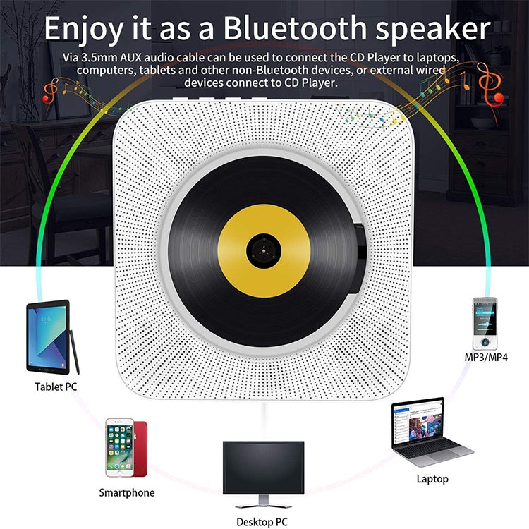 Loa Bluetooth hiển thị kỹ thuật số di động thế hệ thứ hai có đầu CD và điều khiển từ xa, hiển thị kỹ thuật số