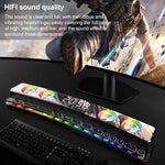 Loa Bluetooth để bàn SOAIY SH39 hiệu ứng ánh sáng phổ màu + nút cơ học + đồng hồ báo thức + pin, phiên bản cao cấp