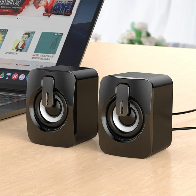 Loa mini để bàn không phát sáng điều khiển bằng dây USB 2.0 A2 cho điện thoại và máy tính