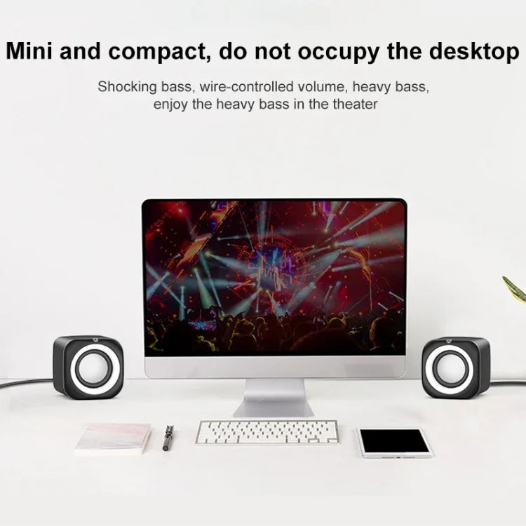 Loa có dây mini âm lượng lớn điều khiển bằng dây USB phiên bản tiêu chuẩn A1, chiều dài cáp: 1.1m, phiên bản tiêu chuẩn