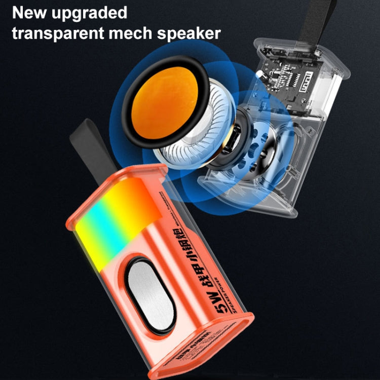 Loa Bluetooth không dây TWS viên đạn di động 5W, (Cam), (Xanh lá), (Xám), (Tím)