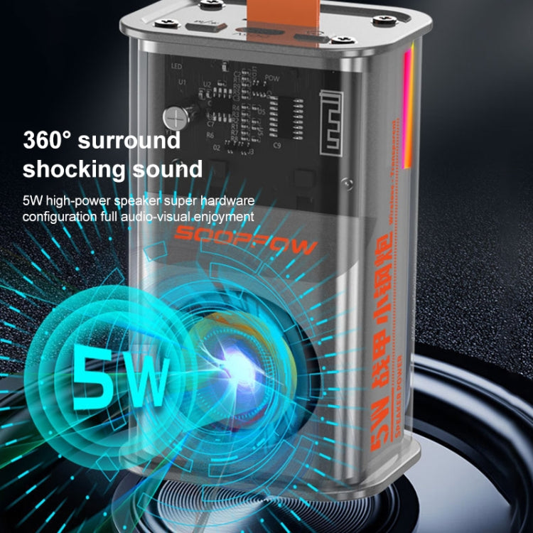 Loa Bluetooth không dây TWS viên đạn di động 5W, (Cam), (Xanh lá), (Xám), (Tím)