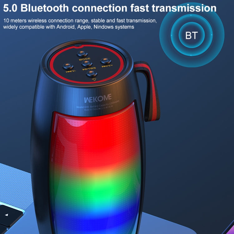 Loa Bluetooth Màu Sắc Nhịp Âm WEKOME D40 5W, D40 (Đen), D40 (Trắng)