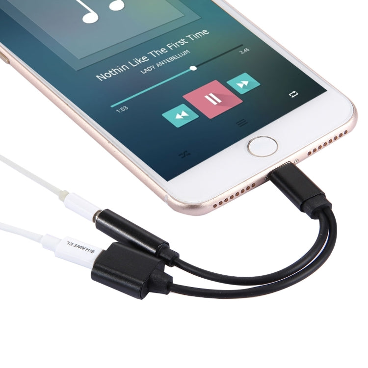 Cáp chuyển đổi sạc 10cm 8 Pin cái & âm thanh 3.5mm cái sang 8 Pin đực, hỗ trợ tất cả hệ điều hành IOS