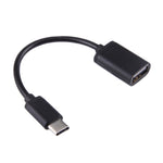 Cáp OTG dây kim loại USB cái 8.3cm sang Type-C đực, cáp sạc dữ liệu