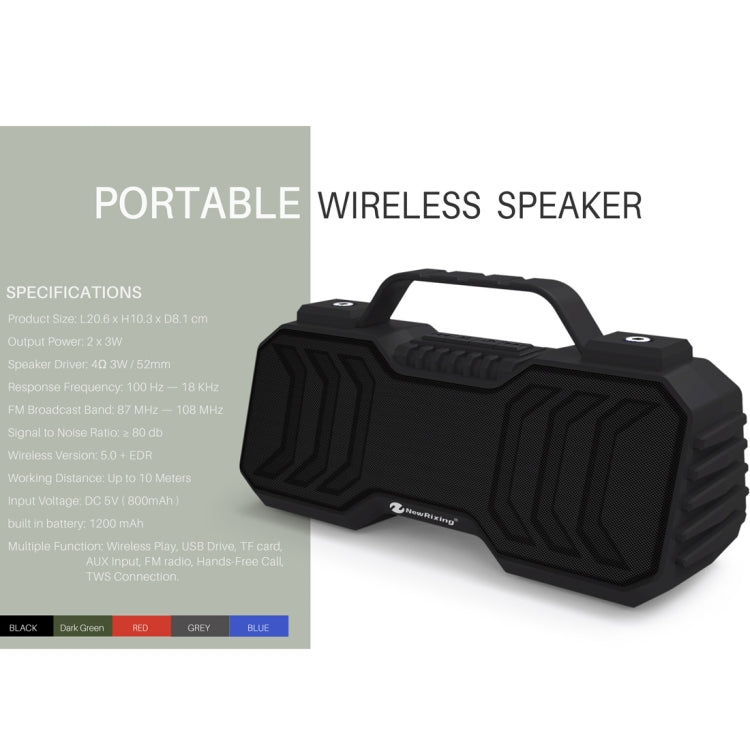 Loa Stereo Bluetooth Không Dây Di Động NewRixing NR-2029 Hỗ Trợ Chức Năng TWS